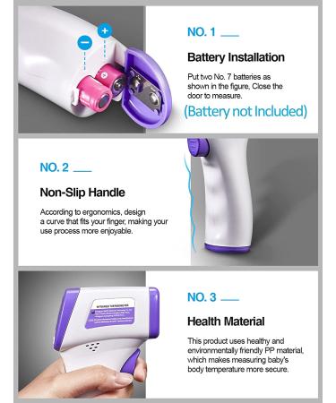 Accurate Non-Contact Infrared Thermometer for Adults | Forehead Fever Alarm & Memory Function - Buy Online on GoSupps.com