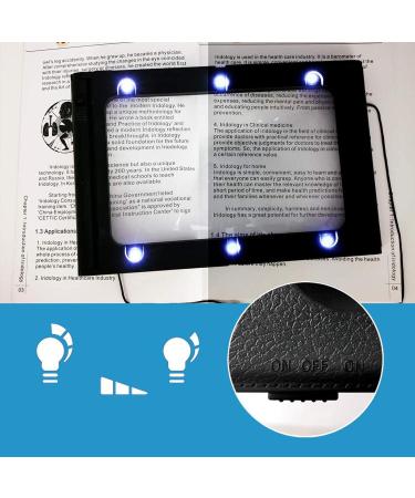 Portable Magnifying Glass Magnifying Glass Hands Free Full Page Magnifier Led Lighted Foldable 2.5X Atmosphere - Buy Online on GoSupps.com