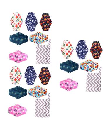 Minkissy 18 pieces women bandage storage bags wearable reusably reusable menstrual bandage charcoal menstrual bands washable women