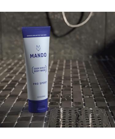 Mando Odor Shield Body Wash - 24 Hour Control - Removes Odor Better than Soap - SLS and Paraben Free Skin Safe - 8.5 Ounce (Pro Sport) Pro Sport 8.5 Fl Oz (Pack of 1) - Buy Online on GoSupps.com