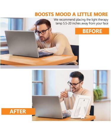 ONOTEC Light Therapy Lamp LED Bright Therapy Light - UV Free 10000 Lux Timer Function Touch Control with 3 Adjustable Brightness Levels Adjustable Bracket Memory Function for Home/Office Use - Buy Online on GoSupps.com