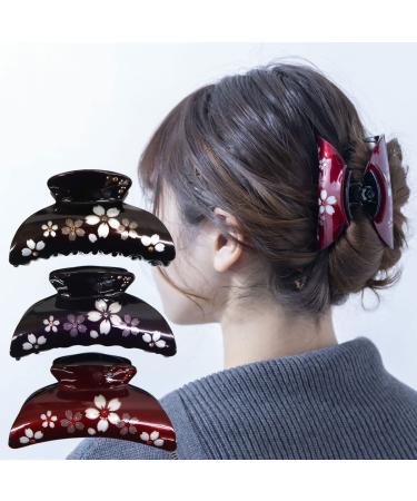 Japanese Sakura Hair Claw Clip - Cute Kawaii Design in Purple - Buy Online on GoSupps.com