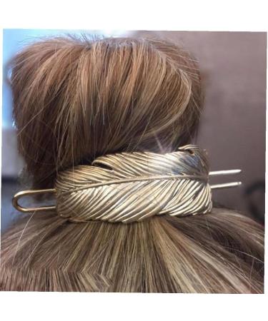 Retro Feather Shape Leaf Hair Slide Hairpin Celtic Knot Hair Stick Hair Barrette Metal Hair Stick Clips Hair Pin Hair Accessories for Women Girls - Buy Online on GoSupps.com