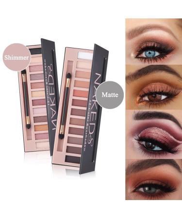 12 Color Eyeshadow Palette, 2 Nude Foundation Set, 6 Lipstick Colors, Face Primer, Eyebrow Soap, Waterproof Eyeliner & Mascara, Makeup Brush Set - Multi-purpose Makeup Kit (102 Nude, 104 Buff Beige, Matte Shadow) - Buy Online on GoSupps.com