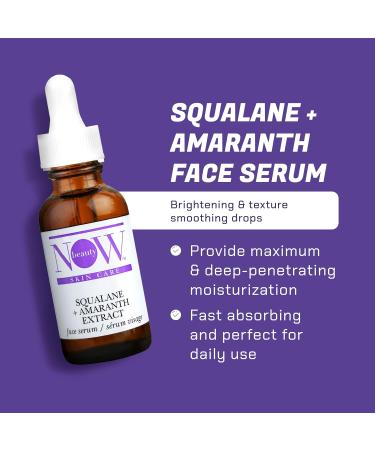 Buy Squalane & Amaranth Extract Face Serum - Pore Minimizer & Anti-Aging Oil - Skin Brightening & Hydrating Skincare - Travel Size - Sulfate Free for Men & Women - 1 oz - Buy Online on GoSupps.com
