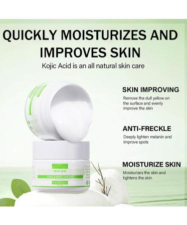 Kojic Acid Face Cream - Moisturiser Face Women - Kojic Acid Skin Lightening Cream for Dark Skin - Moisture Hydrate Smooth Tender Firm - Reduce Body Dullness Dilute Stain - Flawless Anti Freckle Aging - Buy Online on GoSupps.com