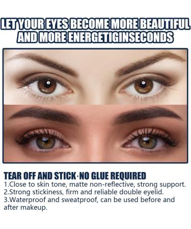 Lace double eyelid sticker with waterproof invisible double eyelid pull strip sticker with fork rod and tweezers suitable for wearing hats sagging uneven and single eyelids - Buy Online on GoSupps.com