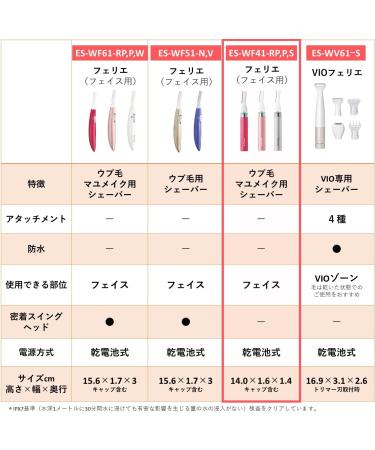 Buy Panasonic Face Shaver Ferie ES-WF41-P (Pink) | Genuine Japan Product | Ships Internationally from Japan - Buy Online on GoSupps.com