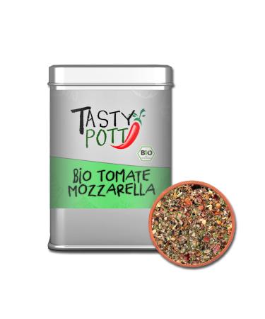 Jeske Sports Supplies Tasty Pott Organic tomatoes mozzarella herbs 80 g box herbs and marinating taste and enjoyment spice mix quick kitchen faster enjoyment