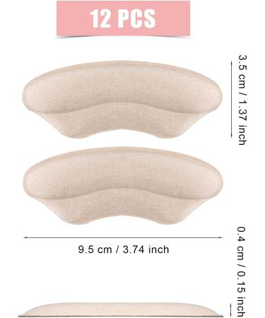 AIEX 6 Pairs High Heels Cushion Pads - Heel Protectors for Loose Shoes, Self-Adhesive Inserts - Beige - Buy Online on GoSupps.com