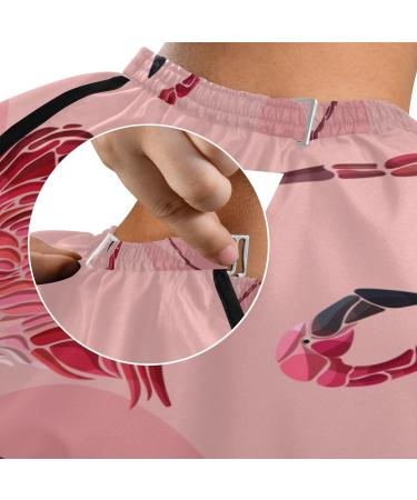 Waterproof Barber Cape - Pink Flamingo & Heart | Cheetah Haircut Bib for Men & Women | Unisex Hair Cutting Cape - Buy Online on GoSupps.com