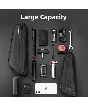 Rockbros 2-in-1 Bike Pocket Set | Waterproof Handlebar & Frame Bag for MTB & E-Bikes | 2.5L Removable Triangular Bike Storage - Buy Online on GoSupps.com