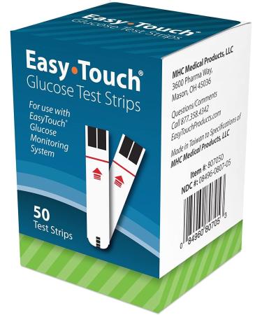 Easy Touch Glucose Test Strip - 50ct: Accurate Blood Sugar Testing Strips - Buy Online on GoSupps.com