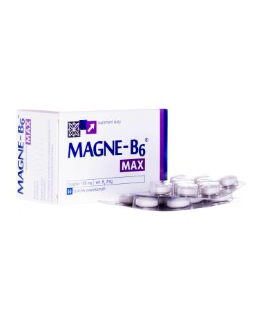 2 x Magne B6 MAX - 50 tabs - Magnesium 100mg + VIT B6 2mg - Total - 100 Tabs