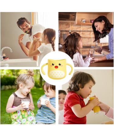 Toothbrush Mugs for Kids | Dinosaur Children's Bathroom Mug | Cute Cartoon Shape Tooth Brushing Supplies for Bathroom Travel and Outdoors Rowces Yellow - Buy Online on GoSupps.com
