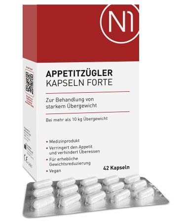 N1 Appetite Support Forte - Medical Device for Treatment of Strong Overnight - Diet appetite suppressant very fast slimming down remove tablets fast 42 capsules 42 pieces (1 Pack)