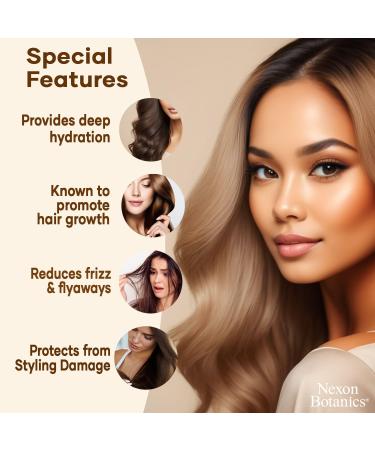 Nexon Botanics Tea Tree Rosemary Oil for Hair Growth - 4 fl oz | Nourishing Hair Bonding Oil with Frankincense Avocado & Castor Oil for Dry Scalp & Hair Care - Buy Online on GoSupps.com