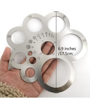Round Leather Cutting Tool & Circle Drawing Template - Stainless Steel Corner Cutter for Leathercraft & Woodworking | UPTTHOW - Buy Online on GoSupps.com