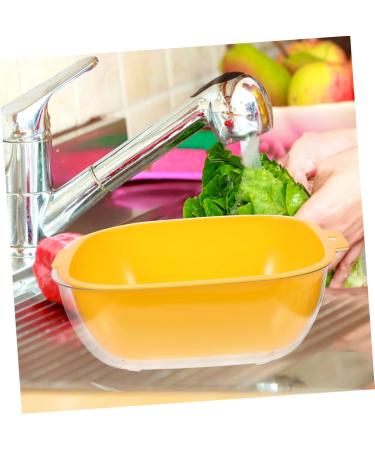 Alipis 1 Set Food Basket Thicken Vegetable Holder Kitchen Vegetables Supply Washing Storage Double-Layer 32X27CM Orange - Buy Online on GoSupps.com
