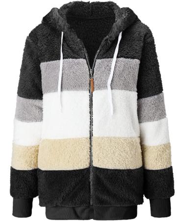 Hanxiulin Women's Oversize Plush Hoodie Jacket - Warm Fleece Winter Coat for Hiking & Outdoor Activities - Buy Online on GoSupps.com