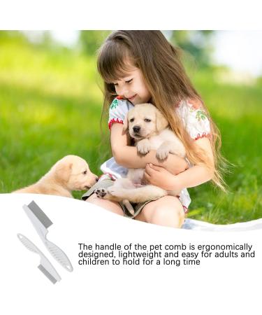 Dog Flea Comb 2 Packs Pet Hair Comb Magic Pet Hair Comb Flea Comb for Dogs Plastic + Stainless Steel Pet Comb for Cat Dog for Grooming and Dehairing Face and Paws - Buy Online on GoSupps.com