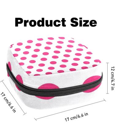 Menstrual Pad Bag with Zipper | Stylish Ladies Napkin Pouch & Tampons Collection Bag for Women & Girls - Dotted Design - Buy Online on GoSupps.com