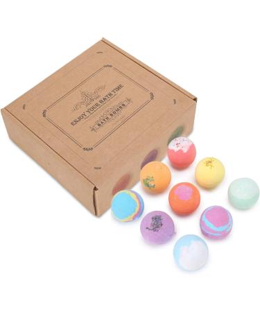 9PCS Bubble Salt Bubble Ball Set - Natural Handmade Organic Foot Bath Spa Balls for Women | Moisturizing Skin Gifts - Buy Online on GoSupps.com