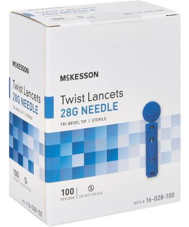 McKesson Twist Lancets 28G Sterile 1.8mm Needle - 100 Ct Pack - Buy Online on GoSupps.com