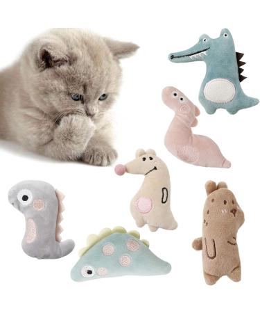 FANTESI 6 Pcs Cat Catnip Toys Interactive Cat Toys Cartoon Catnip Chew Toys Soft Plush Cat Pillow Entertaining Toys for Pet Kitten Cat Playing Chewing Grinding Claw Teeth Cleaning - Buy Online on GoSupps.com