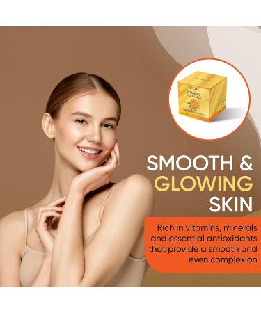 Turmeric Clay & Vitamin C Face Mask for Women - Deep Cleansing, Anti-Aging, Hydrating - Buy Online on GoSupps.com