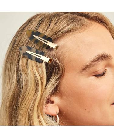 Canitor No Bend Hair Clips 4Pcs - Creaseless Acrylic Resin Tortoise Shell Clips for Women - Buy Online on GoSupps.com
