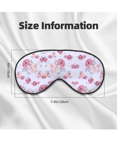 Red Roses Floral Print Silk Eye Mask - Night Light Blocking Blindfold for Men & Women - Buy Online on GoSupps.com