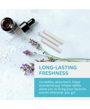 Wild Essentials 100 Pack Fiber Wick Essential Oil Inhaler Refills - 4 cm Nasal Sticks for Portable Aromatherapy | Compact Highly Absorbent Degradation Resistant - Buy Online on GoSupps.com