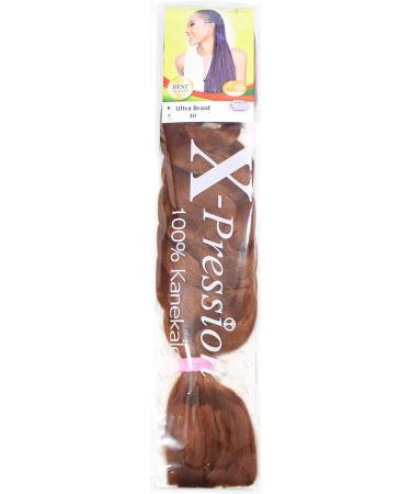 X-PRESSION (Xpression) Ultra Hair Braid (Braiding) Extension Choice of Colours (30 Light Auburn) - Buy Online on GoSupps.com