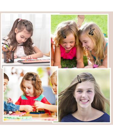BOOBEES 30-Piece Metal Snap Hair Clips for Girls & Teens - Stylish & Slide-Resistant Hairpins - Perfect Accessories for Women & Kids in Black - Buy Online on GoSupps.com