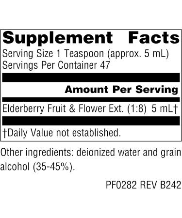 Planetary Herbals Elderberry Fluid Extract Full Spectrum 5 ml Botanical Immune Support - 8 Fluid oz - Buy Online on GoSupps.com