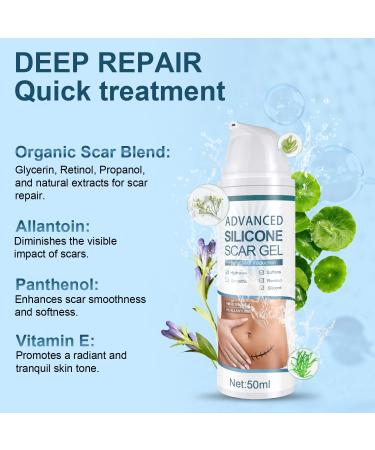 Advanced Scar Cream Silicone Scar Gel - White - 50ml - Buy Online on GoSupps.com