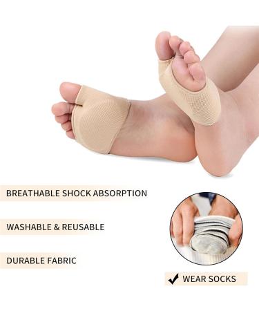 Buy 2 Pairs Metatarsal Pads for Men & Women - Gel Cushions for Foot Pain Relief - Forefoot Health Care Sleeves (Black & Beige) - International Shipping Available - Buy Online on GoSupps.com