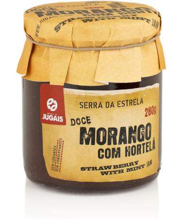 Strawberry and Peppermint Jam - Set of 3 x 280 g jars - Sweet and Fresh - for desserts and breakfasts - No dyes or preservatives - Portuguese gourmet product - Buy Online on GoSupps.com