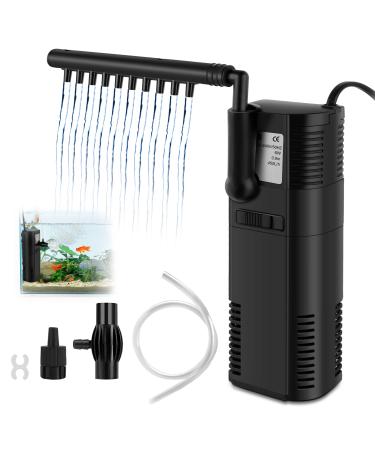 everfarel Aquarium Filter Internal Filter Internal Filter Pump with Spray Rod for Fish Tank 300L/450L/H 2W/6W (300L/H 2W) - Buy Online on GoSupps.com