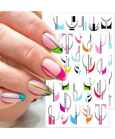 Nail ticker self -adhesive 8 sheet nail art sticker nail sticker nail ticker nail sticker nail design nail foil self -adhesive nail foils for DIY nail decoration