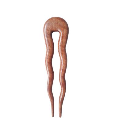 MaryCrafts Wooden Amber Wayvy Hair Pin  Hair Fork  Hair Stick  Hair Accessory Handmade 5
