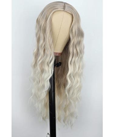 Porsmeer Long Curly Blond Ombre Wig for Women | Natural Afro Everyday & Cosplay Costume | Light Gold Halloween & Carnival Wig - Buy Online on GoSupps.com