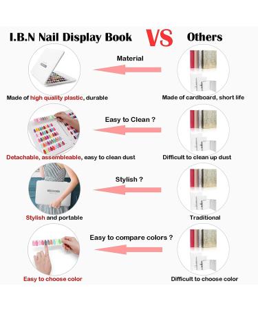 Nail Polish Swatch Book C8 - Professional 120 Colors Display Book | No Glue Needed | Replacement Tips Included | C8 Nail Color Chart - Buy Online on GoSupps.com