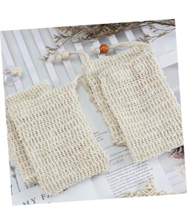 Healeved 10 Pcs Soap Bag Soap Saver Holder Exfoliating Soap Pouch Exfoliating Meshes Face Soap Sisal Beige - Buy Online on GoSupps.com