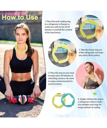 Reusable Neck Cooling Tube - Ergonomic Design for Summer Heat Relief | Mint Green - Buy Online on GoSupps.com