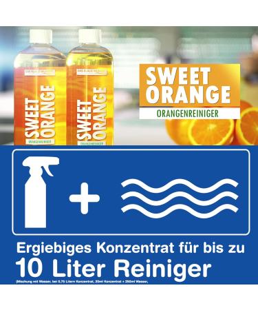 Blue Miracle Orange Concentrate | Universal Cleaner & Fat Remover | 3 x 750 ml | Floor Bathroom & Kitchen Cleaner with Spray Bottle - Buy Online on GoSupps.com