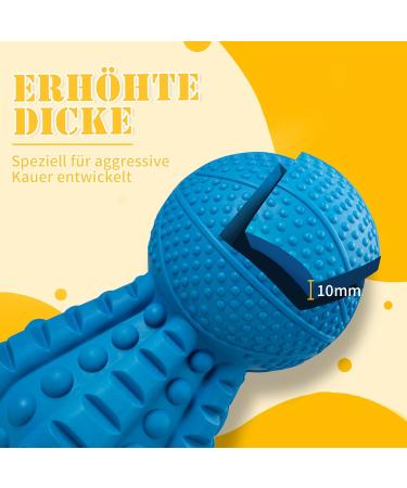 Durable Insmercable Dog Toys for Aggressive Chewers | Non-Toxic Natural Rubber | Squeaky Blue Toys for Medium & Large Dogs - Buy Online on GoSupps.com