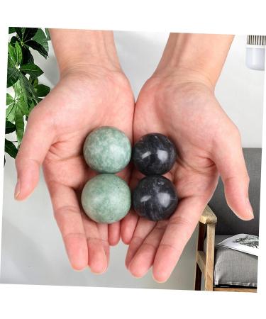 Fomiyes 8-Sentence Ball Exercise - Solid Black Baoding Health Massage Device | Hand Massage Gemstones & Fitness Balls for Relaxation - Buy Online on GoSupps.com