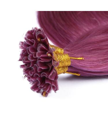 100% Real Hair Keratin Bonding U-Tip Extensions - Violet - 40cm - 25 Strands - High Quality by Novon - Perfect for International Shipping - Buy Online on GoSupps.com